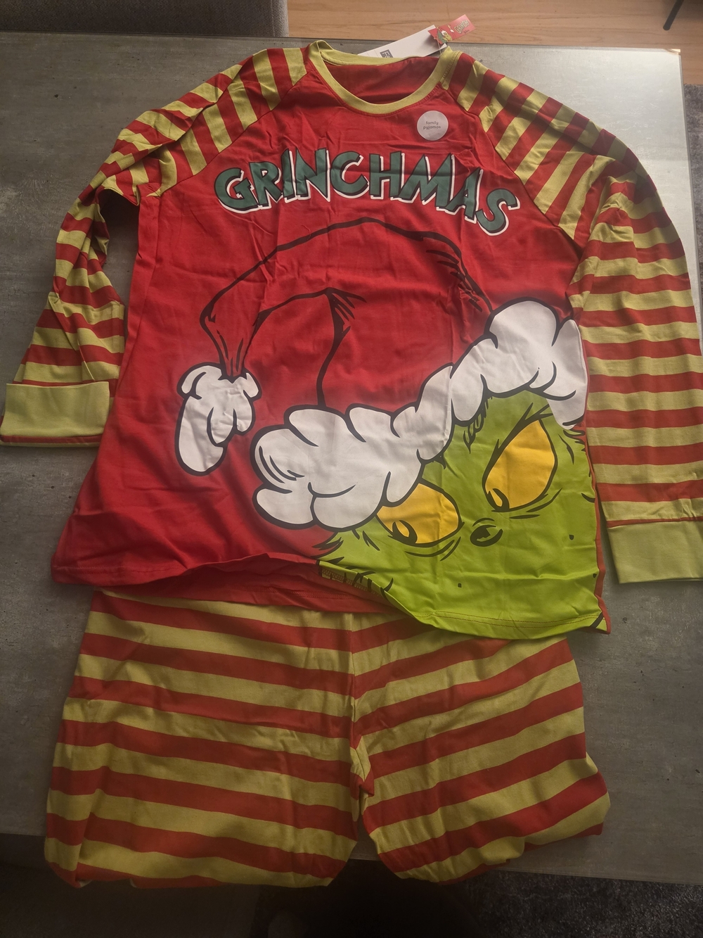 Grinchmas Red & Green Pajama Set